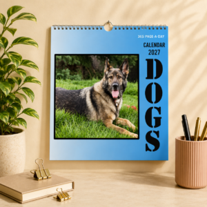 Personalized desktop calendar – dog calendar template
