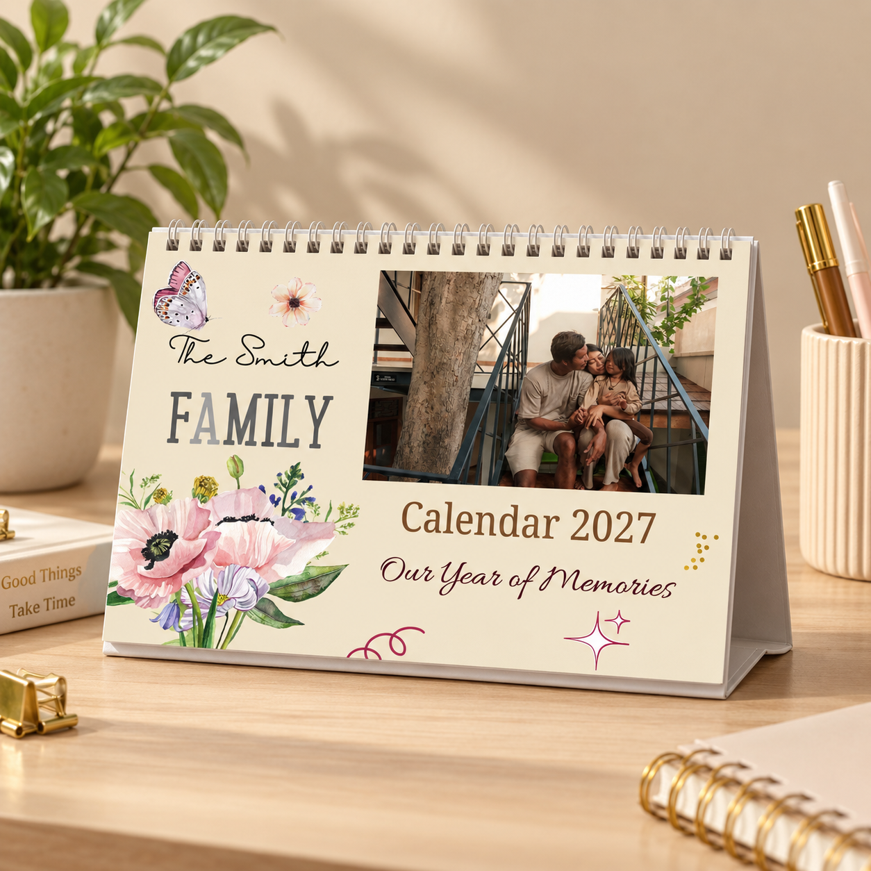 Personalized desktop calendar – family calendar template