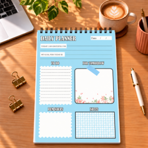 Daily Planner – Blue Design